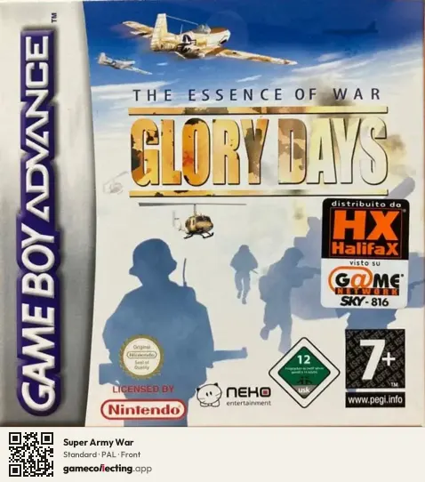 Super Army War Game Boy Advance, PAL box front