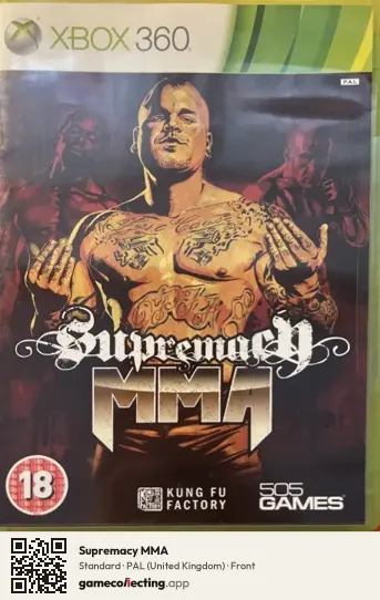 Supremacy MMA Xbox 360, United Kingdom box front