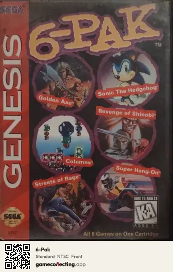 6-Pak Sega Mega Drive / Genesis, NTSC box front