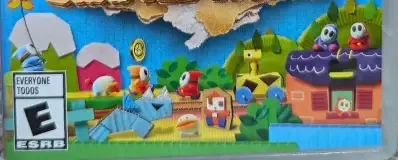 Yoshi's Crafted World, the ESRB box on its front