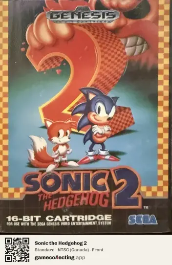 Sonic the Hedgehog 2 Sega Mega Drive / Genesis, Canada box front