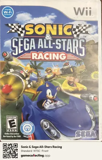 Sonic & Sega All-Stars Racing Nintendo Wii, NTSC box front