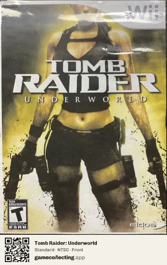 Tomb Raider: Underworld Nintendo Wii, NTSC box front