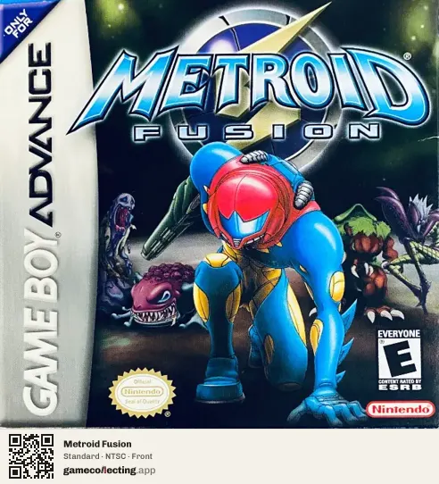 Metroid Fusion Game Boy Advance, NTSC box front