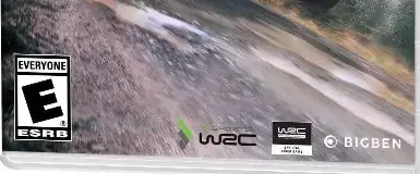 WRC 8, the ESRB box on its front