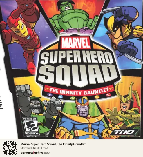 Marvel Super Hero Squad: The Infinity Gauntlet Nintendo DS, NTSC box front