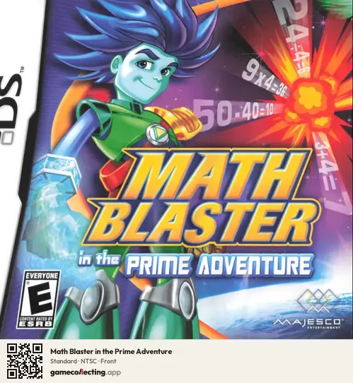 Math Blaster in the Prime Adventure Nintendo DS, NTSC box front