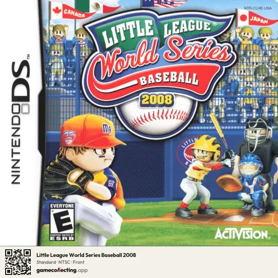 Little League World Series Baseball 2008 Nintendo DS, NTSC box front