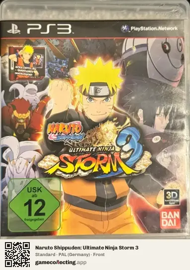 Naruto Shippuden: Ultimate Ninja Storm 3 PlayStation 3, Germany box front