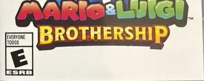 Mario & Luigi: Brothership, the ESRB box on its front