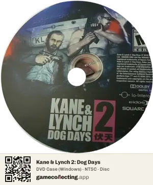 Kane & Lynch 2: Dog Days Computer, NTSC disc