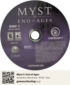 Myst V: End of Ages Computer, NTSC disc