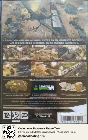 Codename: Panzers - Phase Two Computer, Spain box back