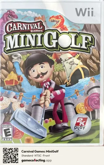 Carnival Games: MiniGolf Nintendo Wii, NTSC box front