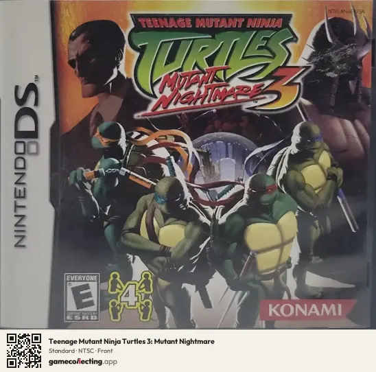 Teenage Mutant Ninja Turtles 3: Mutant Nightmare Nintendo DS, NTSC box front
