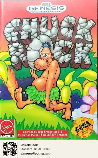 Chuck Rock Sega Mega Drive / Genesis, NTSC box front