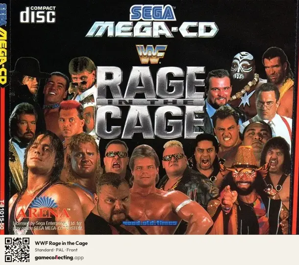WWF Rage in the Cage Sega Mega-CD / Sega CD, PAL box front