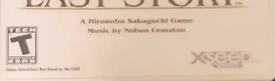 The Last Story, the ESRB box on its front