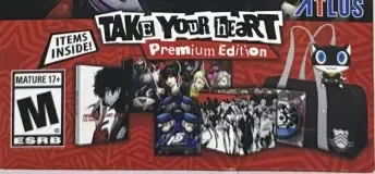 Persona 5, the ESRB box on its front