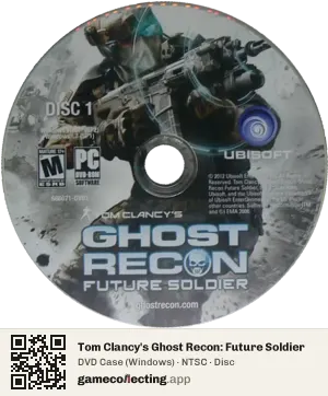 Tom Clancy's Ghost Recon: Future Soldier Computer, NTSC disc