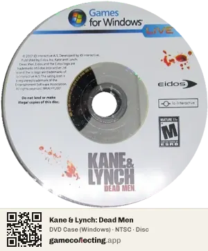 Kane & Lynch: Dead Men Computer, NTSC disc