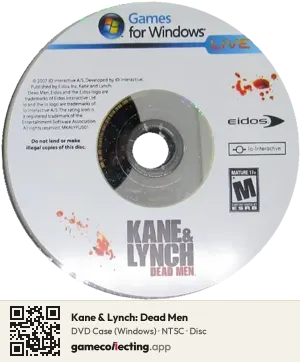Kane & Lynch: Dead Men Computer, NTSC disc