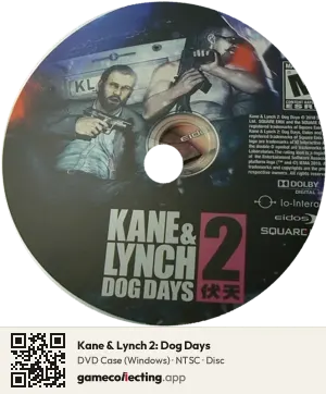 Kane & Lynch 2: Dog Days Computer, NTSC disc