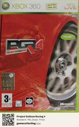 Project Gotham Racing 4 Xbox 360, Italy box front