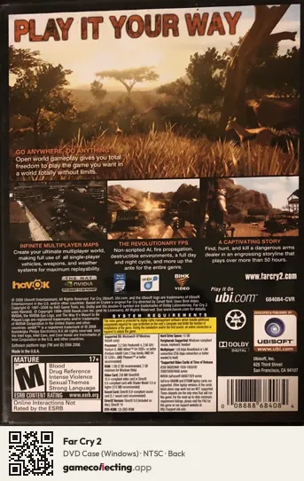 Far Cry 2 Computer, NTSC box back