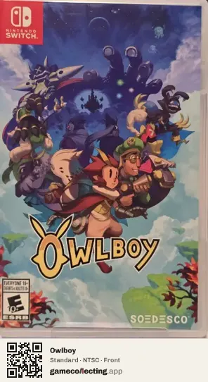 Owlboy Nintendo Switch, NTSC box front