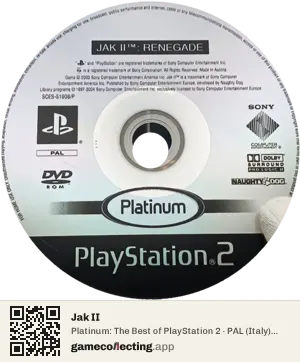 Jak II PlayStation 2, PAL disc