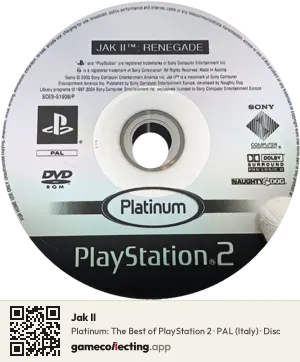 Jak II PlayStation 2, PAL disc