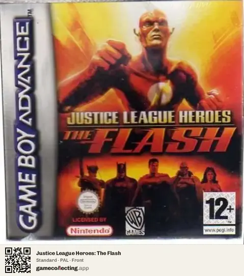 Justice League Heroes: The Flash Game Boy Advance, PAL box front