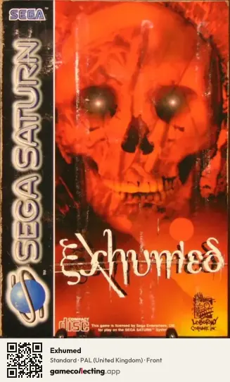 Exhumed Sega Saturn, United Kingdom box front