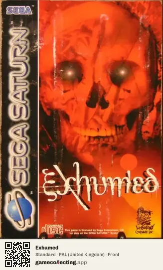 Exhumed Sega Saturn, United Kingdom box front