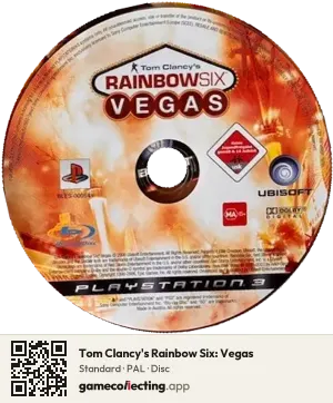 Tom Clancy's Rainbow Six: Vegas PlayStation 3, PAL disc