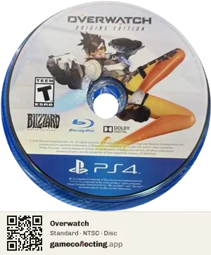 Overwatch PlayStation 4, NTSC disc