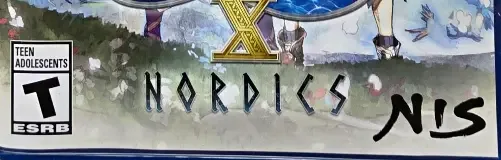 Ys X: Nordics, the ESRB box on its front