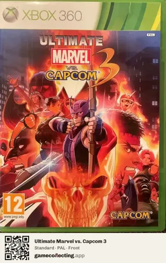 Ultimate Marvel vs. Capcom 3 Xbox 360, PAL box front