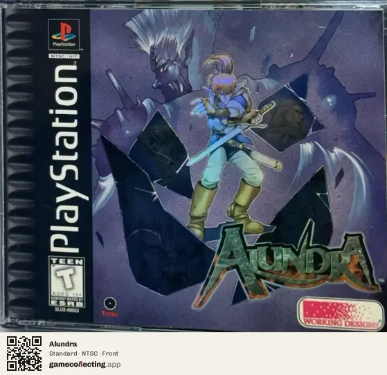 Alundra PlayStation, NTSC box front