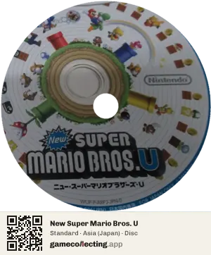 New Super Mario Bros. U Nintendo Wii U, Asia disc