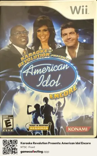 Karaoke Revolution Presents: American Idol Encore Nintendo Wii, NTSC box front