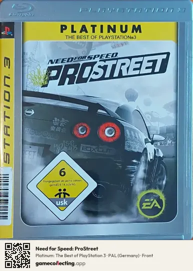 Need for Speed: ProStreet PlayStation 3, Germany box front