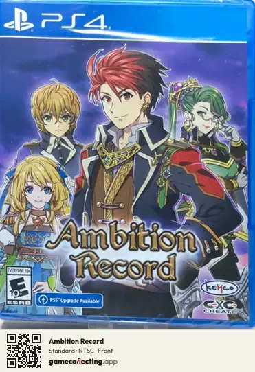 Ambition Record PlayStation 4, NTSC box front