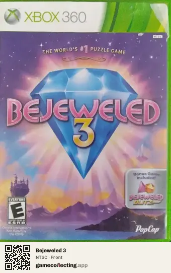 Bejeweled 3 Xbox 360, NTSC box front