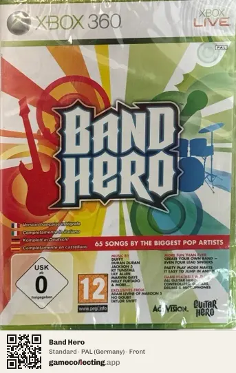 Band Hero Xbox 360, Germany box front