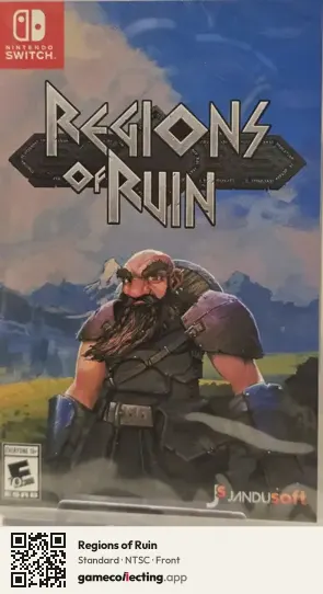Regions of Ruin Nintendo Switch, NTSC box front