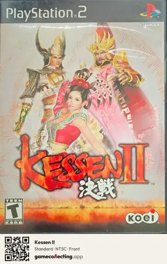 Kessen II PlayStation 2, NTSC box front