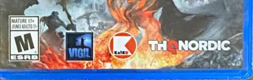 Darksiders: Warmastered Edition, the ESRB box on its front
