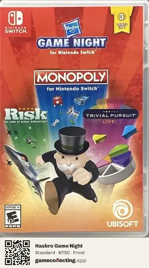 Hasbro Game Night Nintendo Switch, NTSC box front